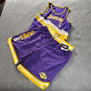 Los Angeles Lakers LeBron James #6 Jersey & Shorts Set Purple Men’s XL NWT NBA